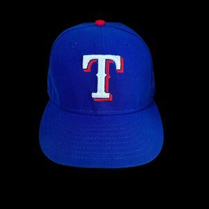 Texas Rangers 59Fifty On-Field Hat Cap New Era Fitted 7 1/8 Blue‎